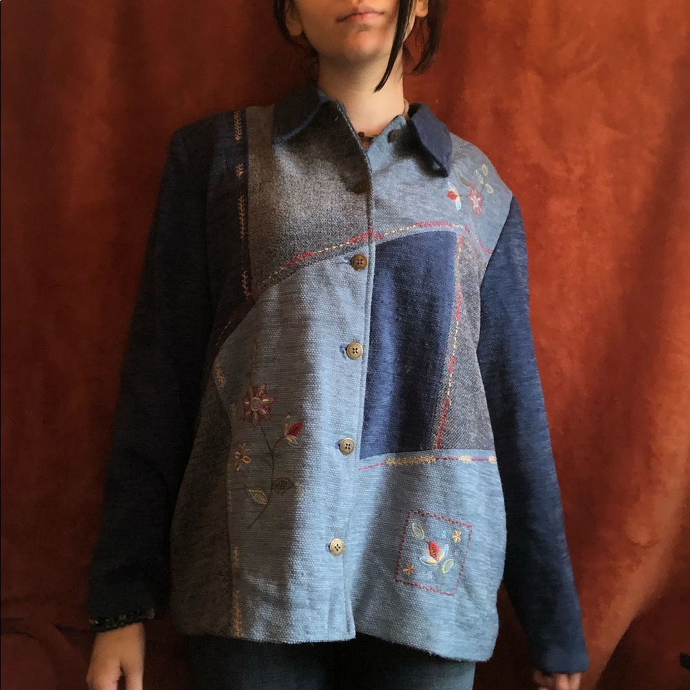Cottage core patchwork sweater